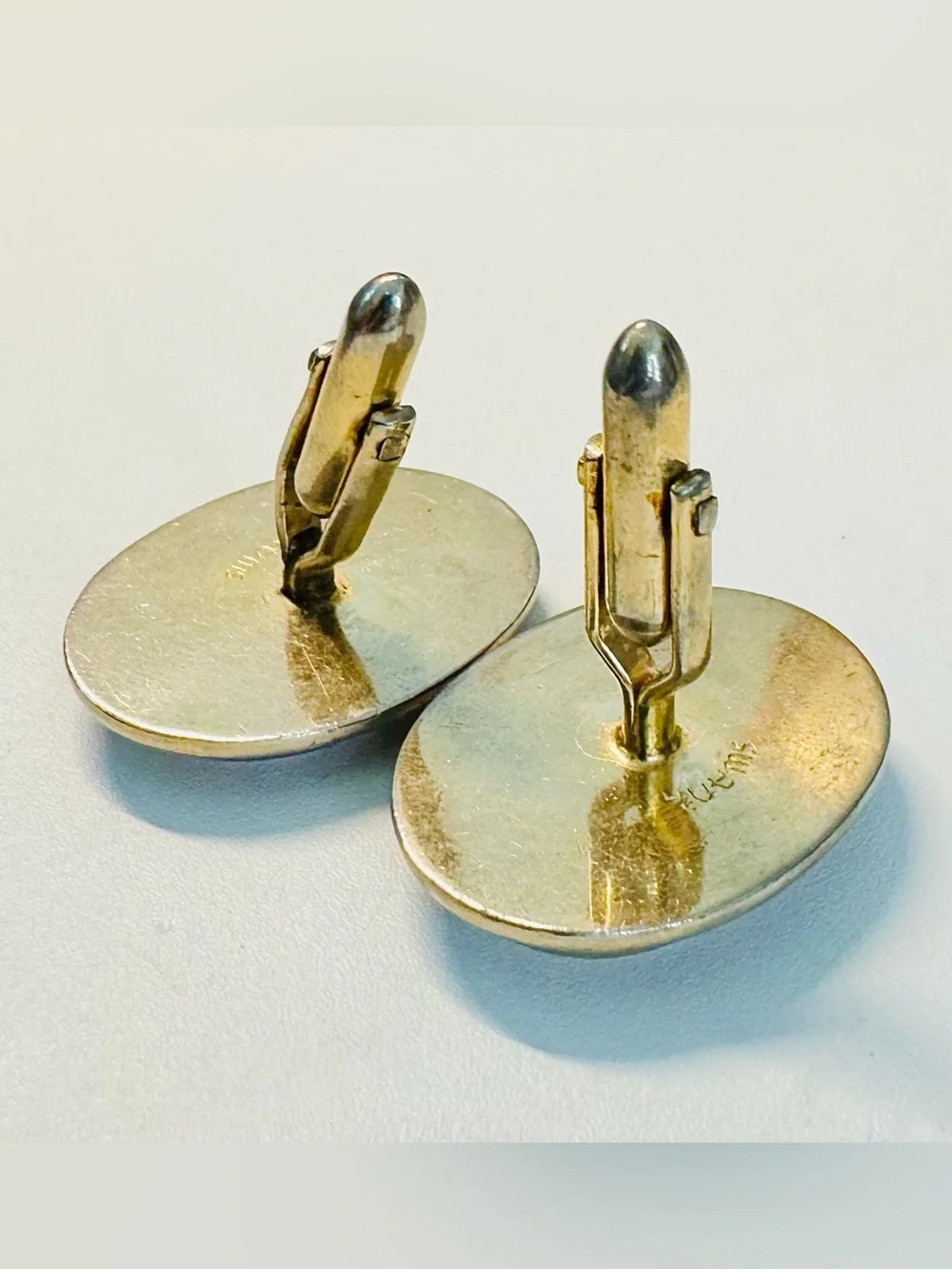 Vintage SWANK Mother of Pearl Greek Soldier Cameo Cufflinks